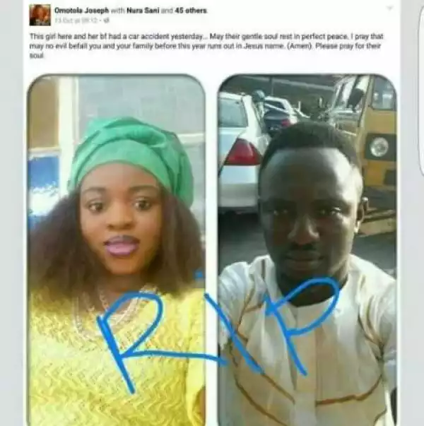 Lady raises alarm after a facebook user announces death of her sister who is alive and at home